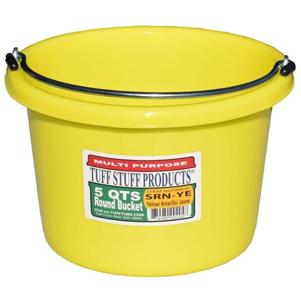 Tuff Stuff Products Tuff Stuff Products SRNYE 5 qt. Round Bucket; Yellow SRNYE